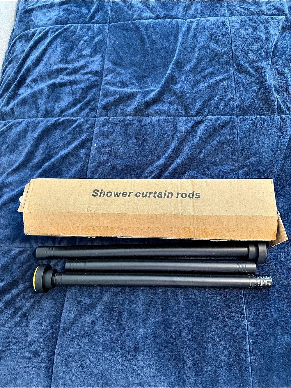 Black Shower Curtain Rod Set